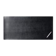 Dacasso Black Bonded Leather 36" x 17" Desk Mat/Desk Pad - No Core Rollable PR-1449